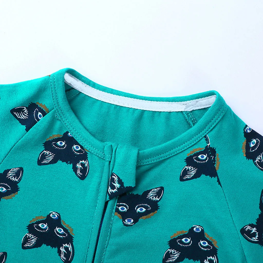 

Baby Kids Jumpsuits Toddler Kids Baby Boy Cartoon Jumpsuits Print Zipper Short Sleeve Romper Bodysuit Clothes Jumpsuit