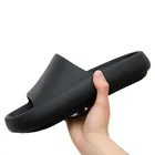 Шлепанцы мужские из ЭВА, мягкие сандалии на толстой платформе, Нескользящие, для дома и пляжа, модная Бесшумная обувь для ванной комнаты, летние тапки