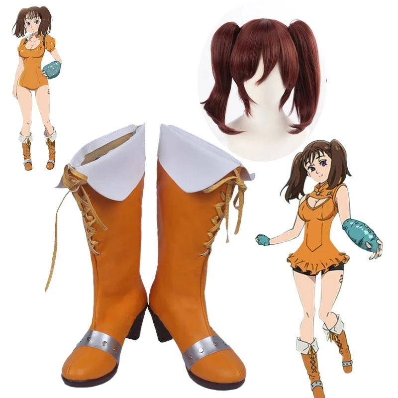 Карнавальный костюм в стиле аниме Семь смертных грехов Диана обувь и парики