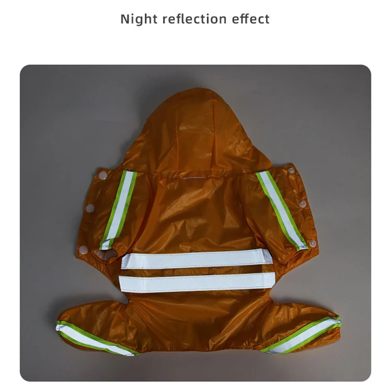 

S-XL Pets Dog Clothes Hooded Waterproof Jackets Outdoor Breathable Clothes For Puppies Raincoats Reflective Strip Dogs Rain Coat