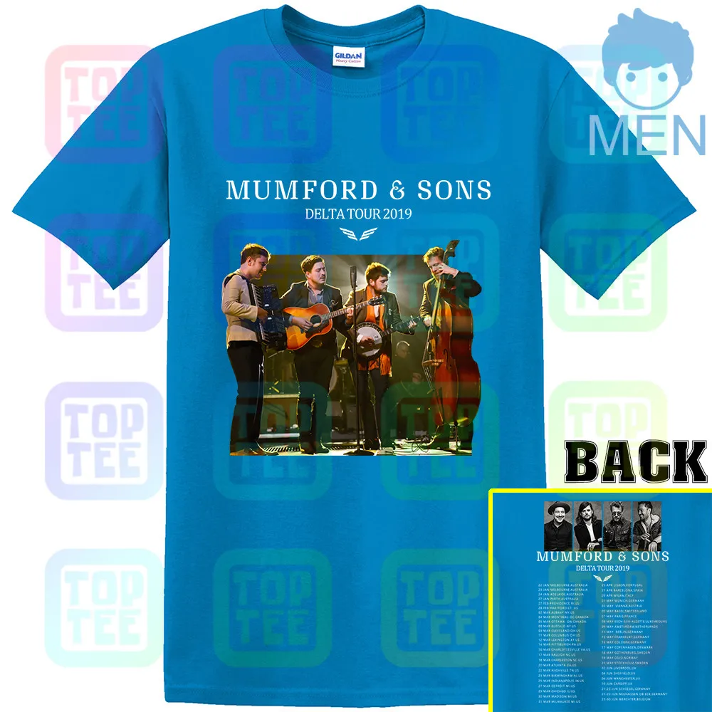 Королевский синий Новинка; Лидер продаж; 8849-MUMFORD& SONS Delta Tour ; футболка; размеры S-3XL - Цвет: Королевский синий
