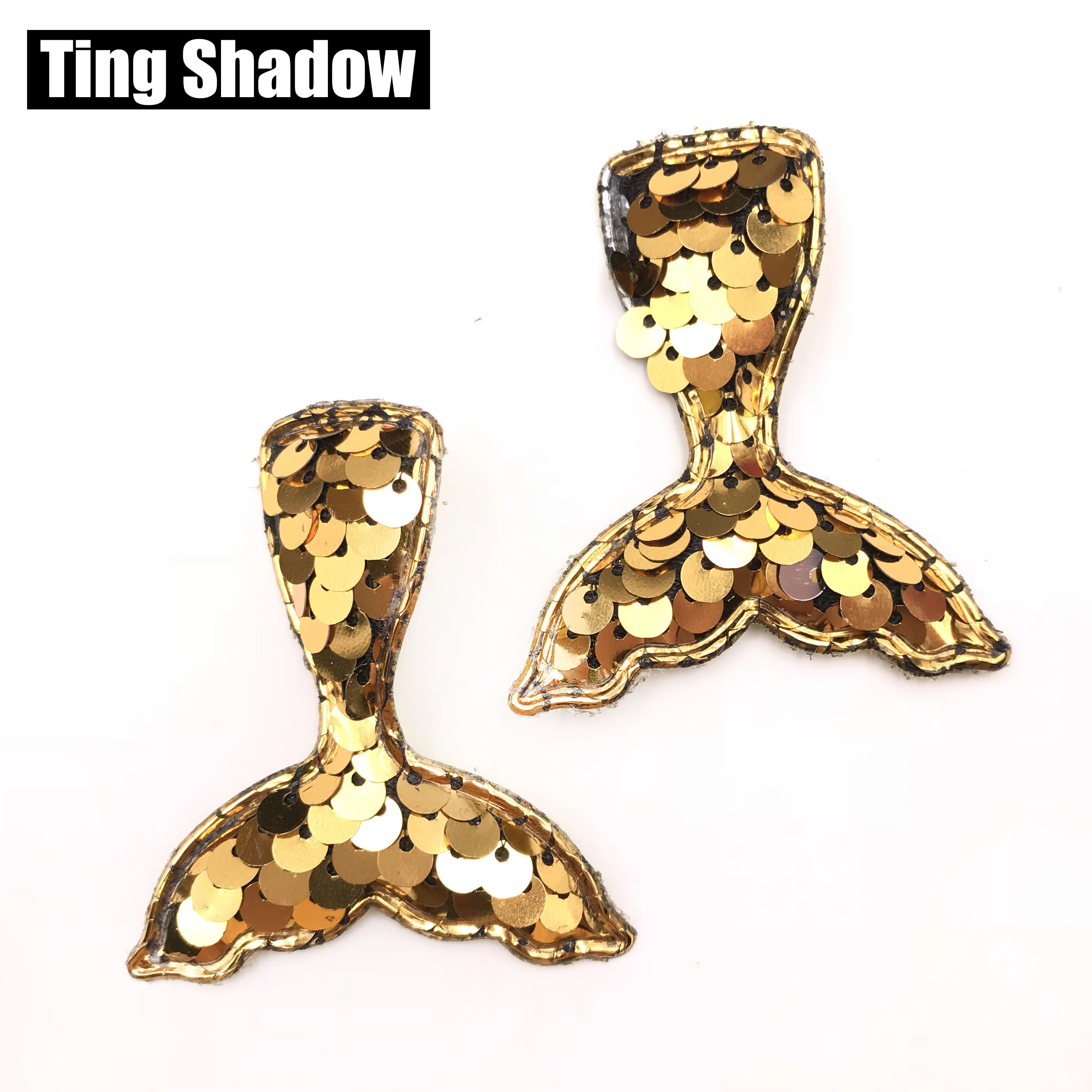 10pcs Glitter Sequins Fabric Mickey Padded Patches Mermaid sequin pads for DIY Crafts Clothes Hats Hairpin Ornament Accessories | Дом и сад