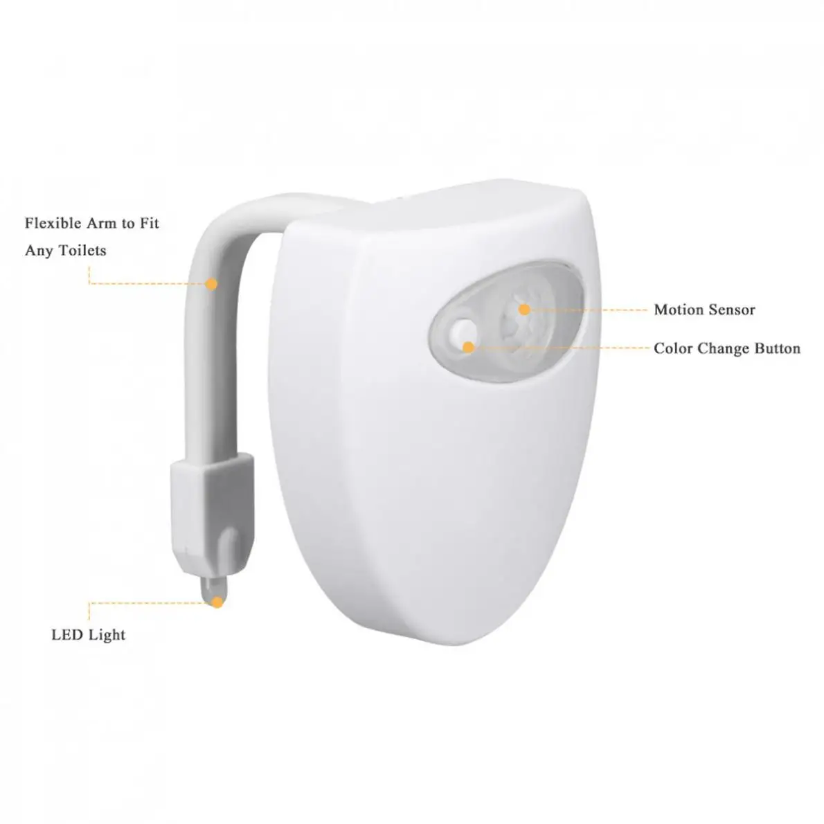 16 цветов умный ночной Светильник для ванной комнаты и туалета с датчиком