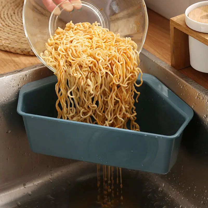 Треугольное ситечко для раковины слив фруктов овощей корзина с фильтром полка