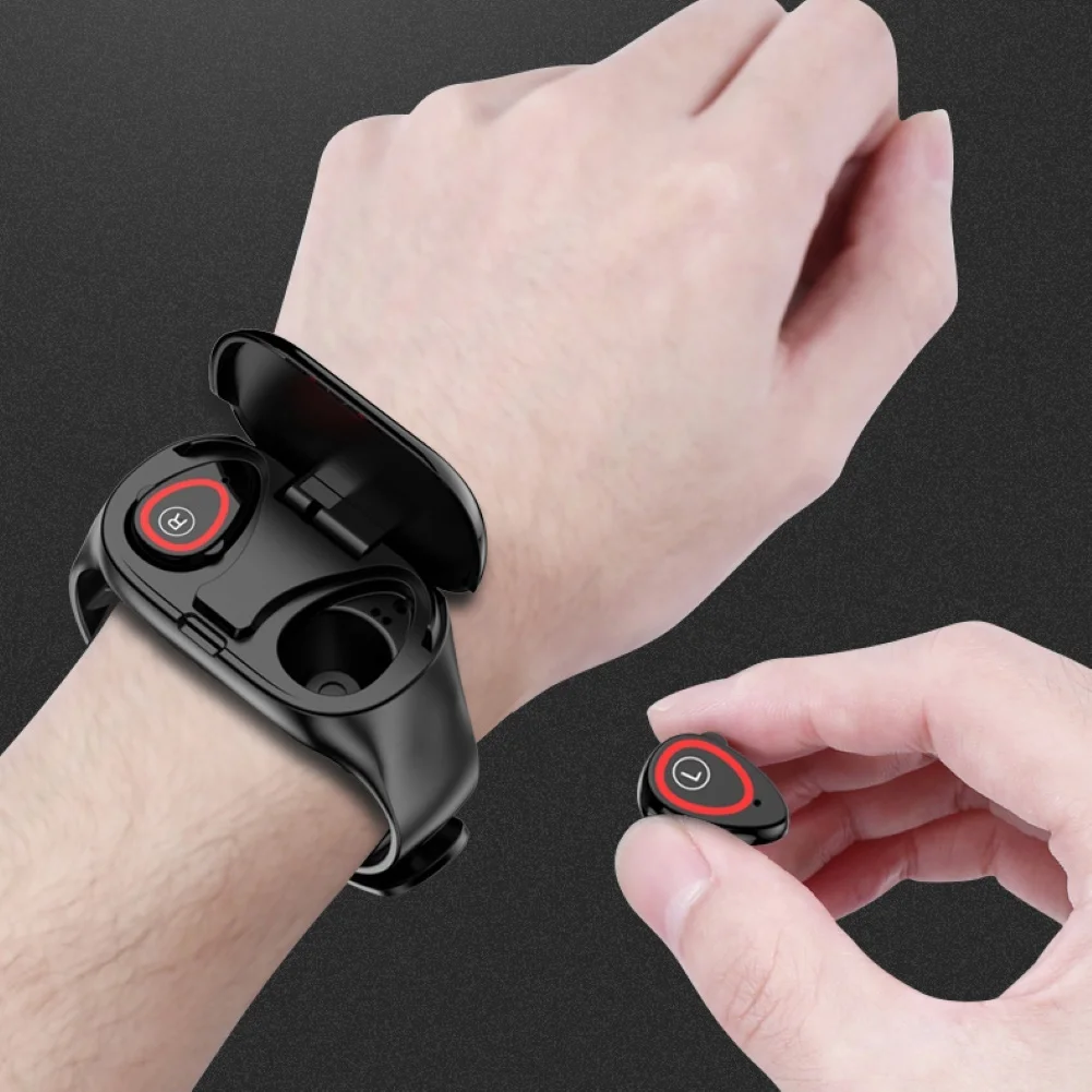 2-в-1 Беспроводной Bluetooth наушники монитор сердечного ритма многофункциональные