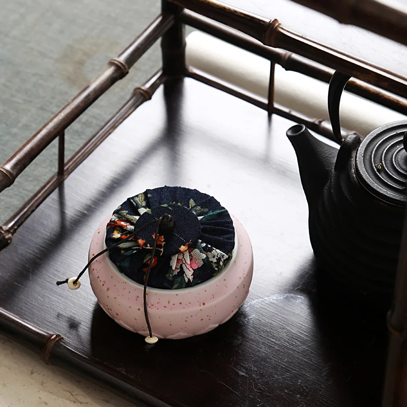 Керамическая банка для чая кунг фу китайского коробка дома или офиса аксессуары