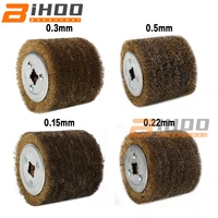 1pc dia 120mm stainless steel wire brush wheel wood open polishing deburring wheel for electric striping machine