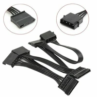 4pin ide 1 to 5 sata 15pin hard drive power supply splitter cable for 4pin to 15pin power cord for diy pc sever