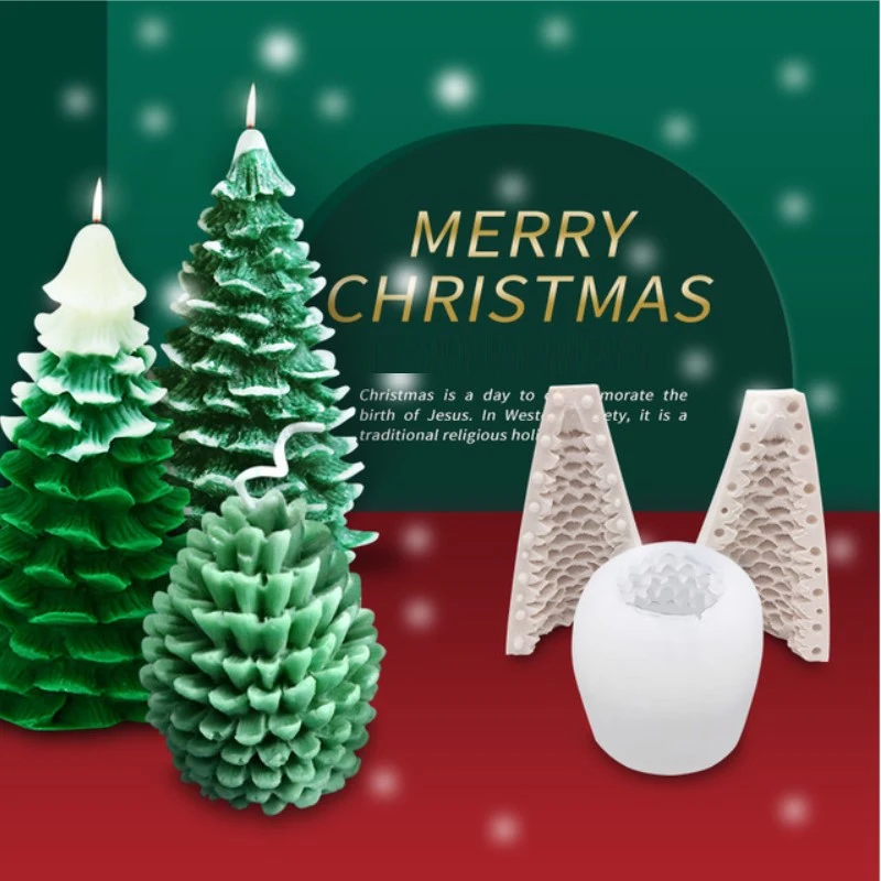 

Силиконовая 3D форма для рождественской елки, форма для помадки, шоколада, конфет, украшения тортов, свечи, мыла, формы для свечей, товары для Рождества