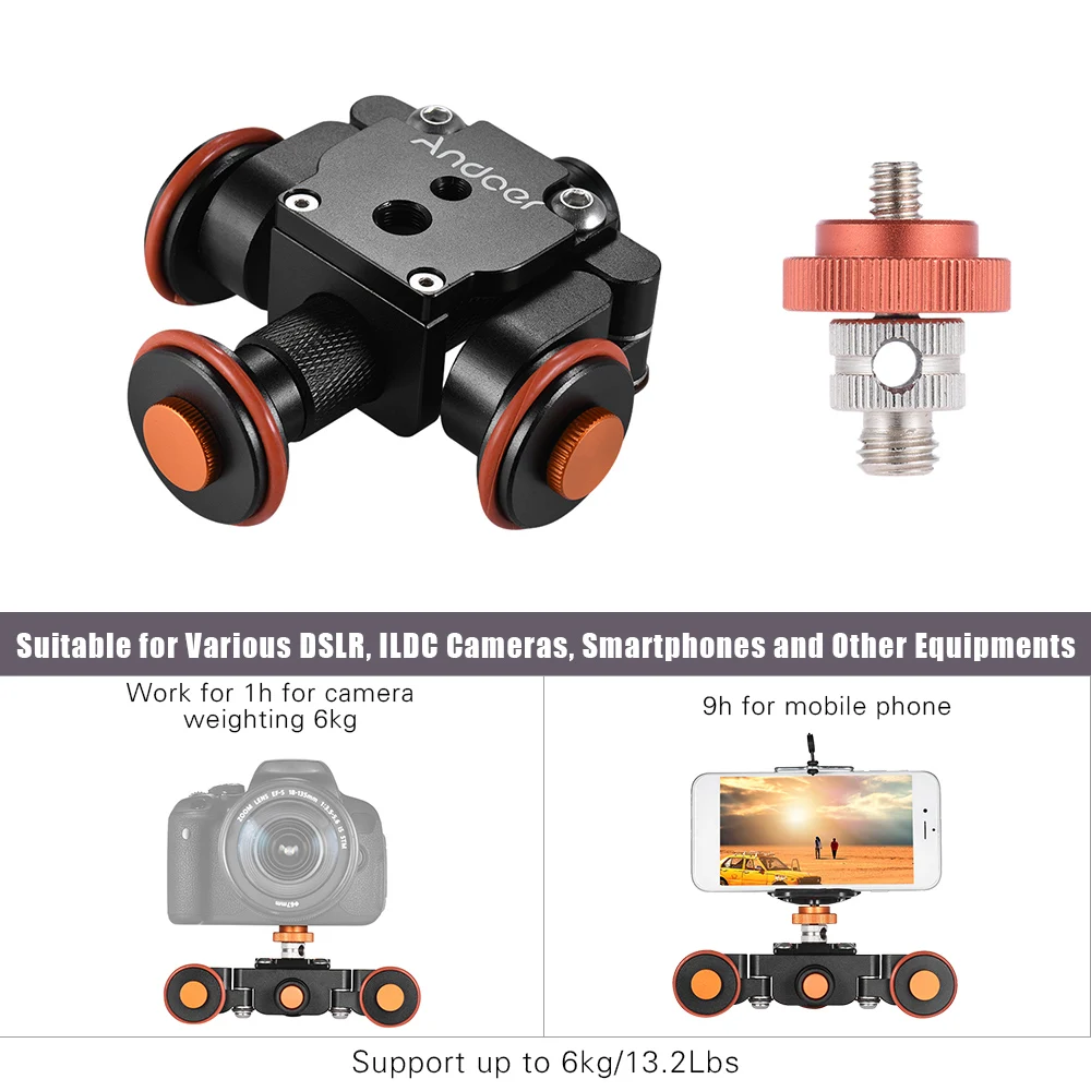 Andoer электрическая моторизованная авто камера Dolly Видео слайдер фигуристки