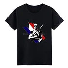Французского Иностранного легиона футболка для мужчин проектирование короткий рукав с круглым вырезом с буквенным принтом Crazy Аутентичные Весна Стандартный рубашка