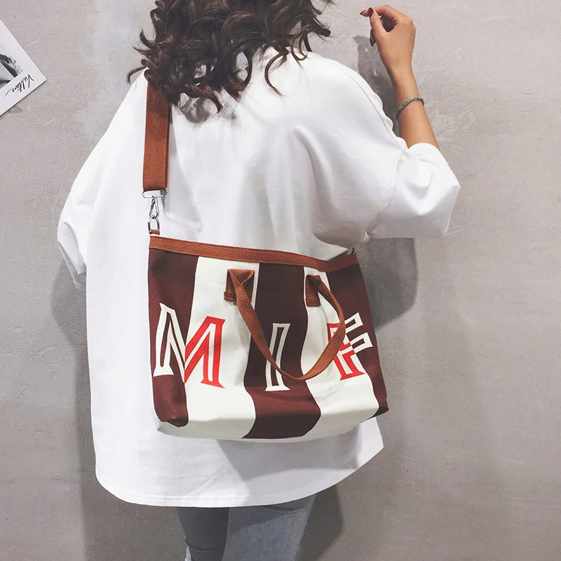 2019 Popular Printing Letter Canvas Bags Women Handbags Famous Brands High Quality Womens Large Shoulder For Girls | Багаж и сумки
