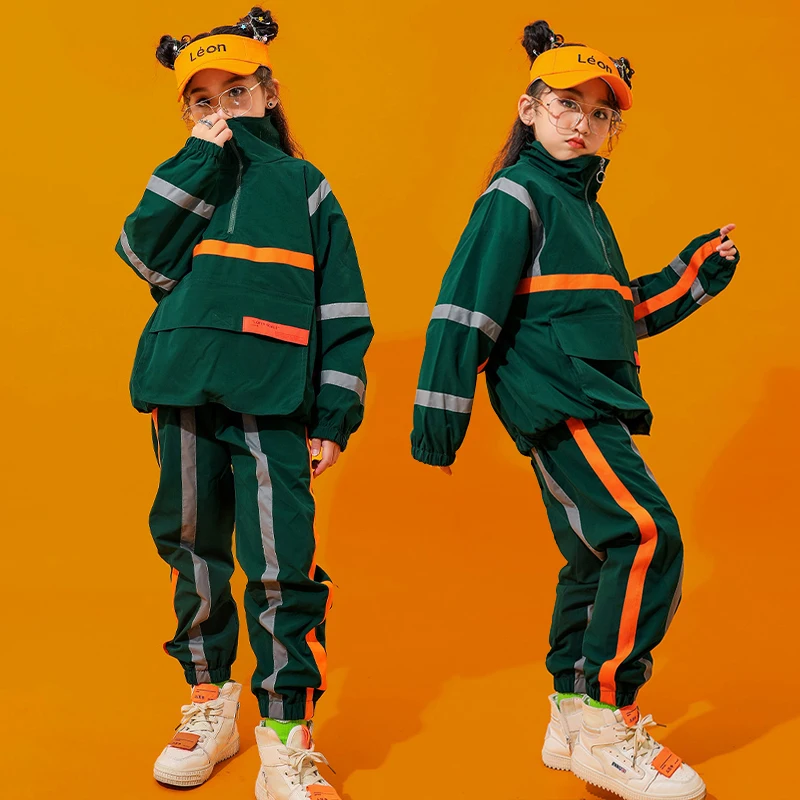 Детские танцевальные костюмы в стиле хип хоп Осенние уличные для девочек