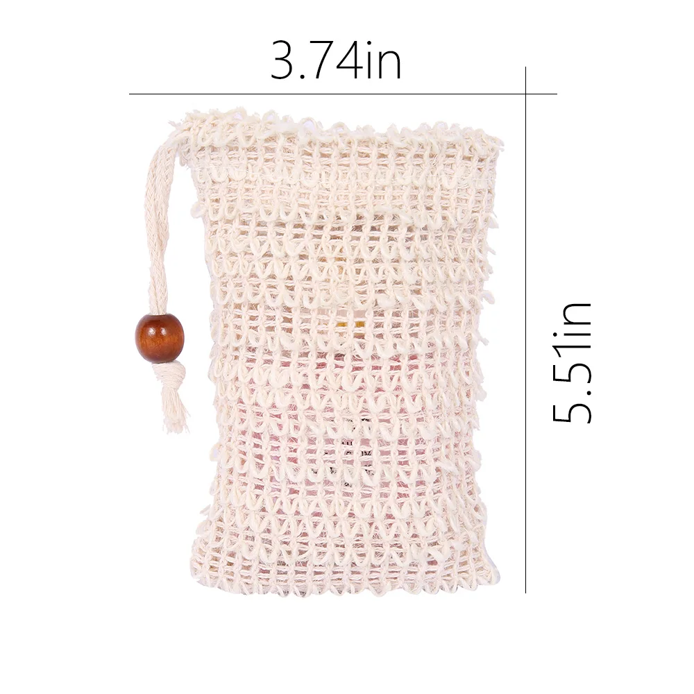 5 упаковок отшелушивающее мыло сумка из натурального льна сетка для мыла