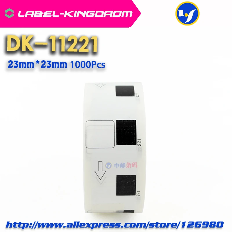 4 рулона для заправки Совместимый DK-11221 этикеткой 23 мм * 1000 шт совместимый принтера