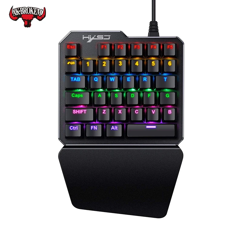 Проводная игровая клавиатура J100 1 5 м для мобильных игр с дышащей подсветкой