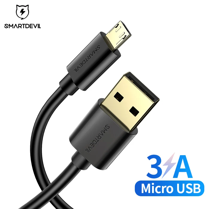SmartDevil-Cable Micro USB de carga rápida, adaptador Universal de datos para Samsung,...