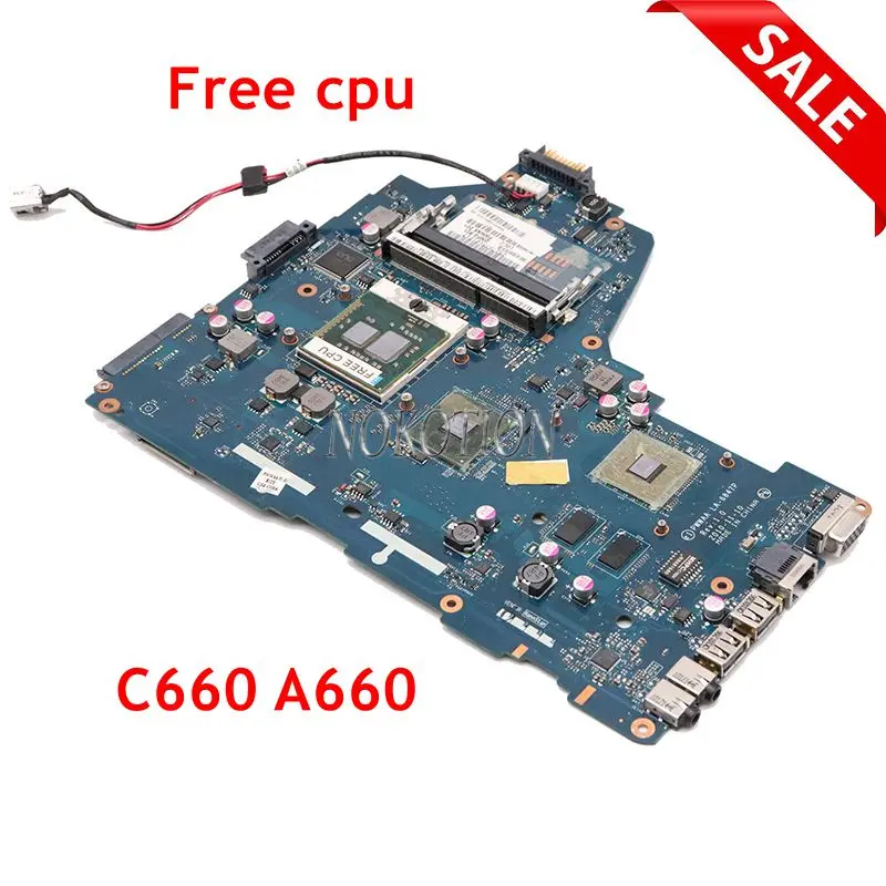 NOKOTION материнская плата для ноутбука Toshiba Satellite C660 A660 K000114920 PWWAA LA 6847P DDR3 основная