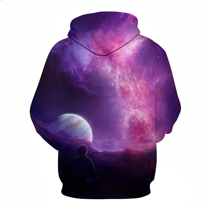 

BIANYILONG Autumn and winter new arrival fashion clothing Hoodies Sky moon planet 3D print harajuku hip hop Loose Outerwear