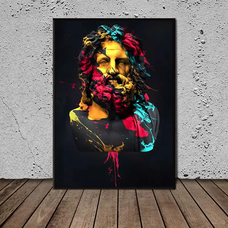 

Poster Art Painting Poster Greek Mythology Canvas Painting Wall Art Pictures for Living Room Modern Abstract Art Prints Posters