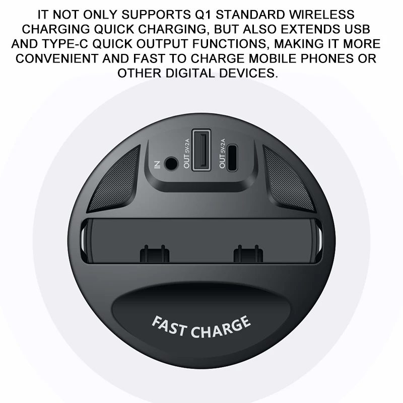 Беспроводное быстрое зарядное устройство для автомобиля черный держатель