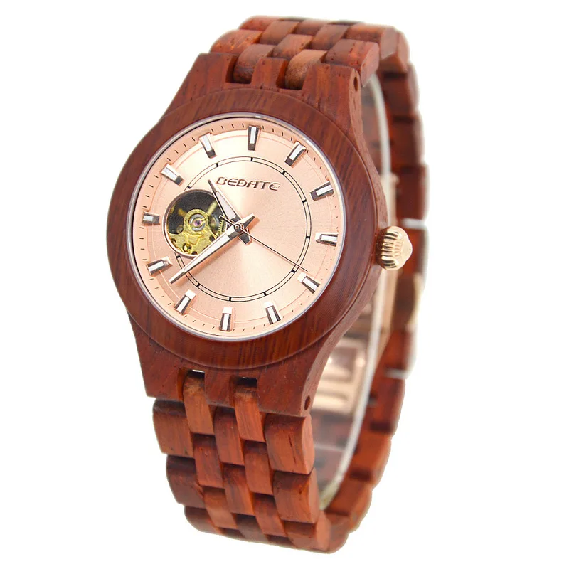 

2020 Brand Spot Men's Wooden Watch, Cross-border E-commerce Special Set, Wood Hot Sale, Full-automatic Mechanical Watch