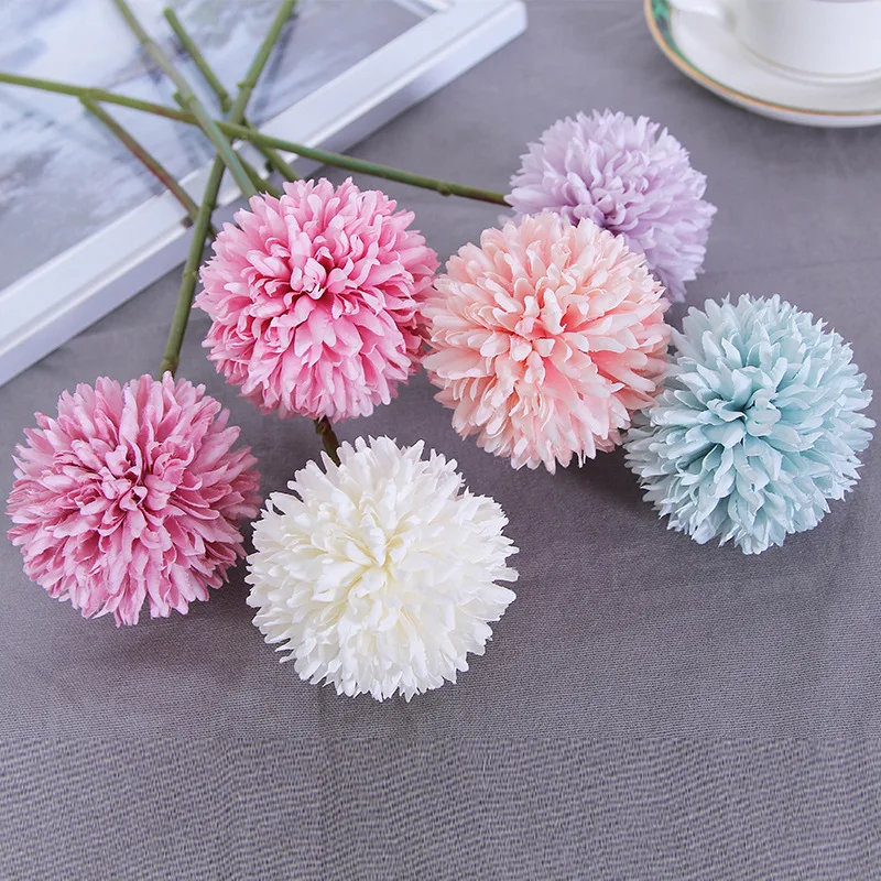 Искусственные цветы круглые хризантемы свадебное украшение для дома Декор 1