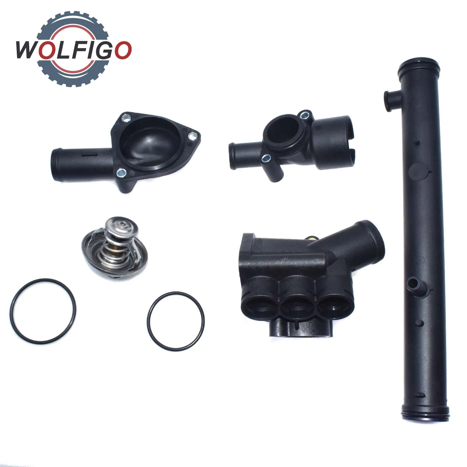 WOLFIGO корпус термостата охлаждающей жидкости для VW Golf Jetta Passat Corrado Eurvan 2.8L VR6 021121133D 021121121A 021121050C 021121117A
