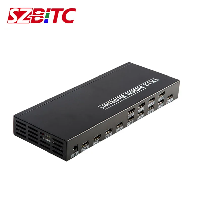SZBITC 1x12 HDMI разделитель 4K @ 30 Гц видео распределяет 1 до 12 дисплеев 3D распределения