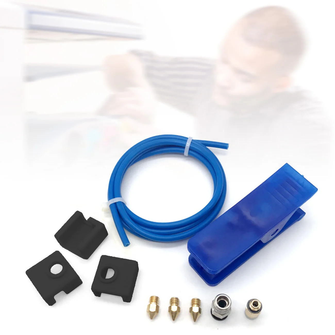 

3D Printer Parts PTFE Tube MK8 Nozzle High Temperature Silicone Cover Case Anti-Cutting Knife for Ender-3/Cr-10S 3D Printer DIY