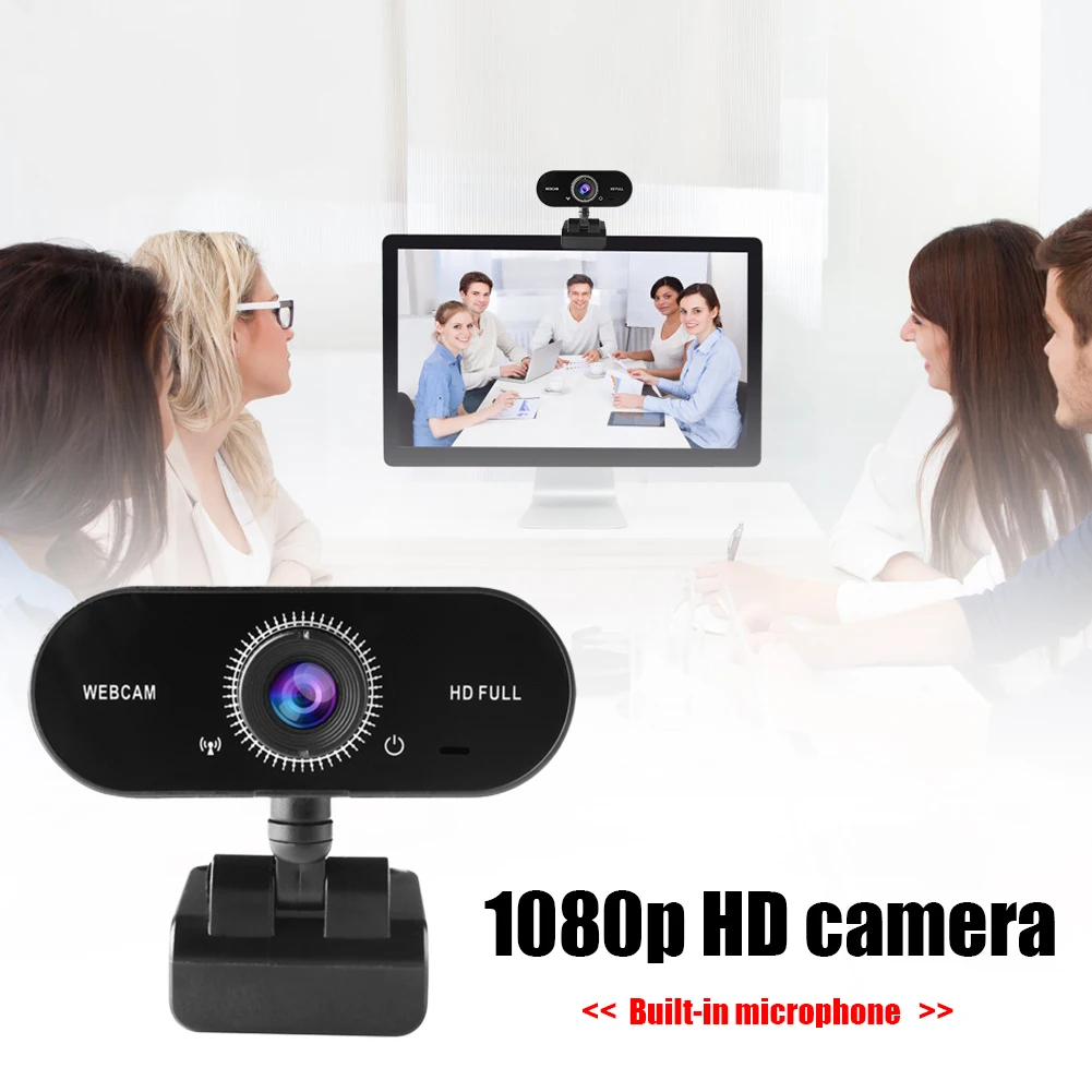 

W16 1080P HD Webcam with Microphone Auto Focus Rotatable Computer Camera for PC Live Broadcast Video Calling Conference Work
