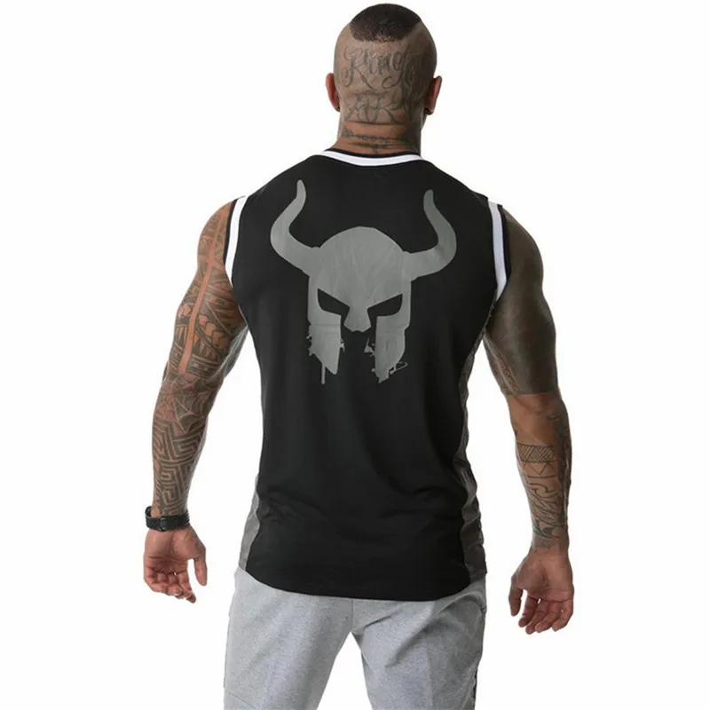 

Summer gyms mens tank top fashion brand Bodybuilding fitness top men polyester sleeveless vest ropa de hombre debardeur homme