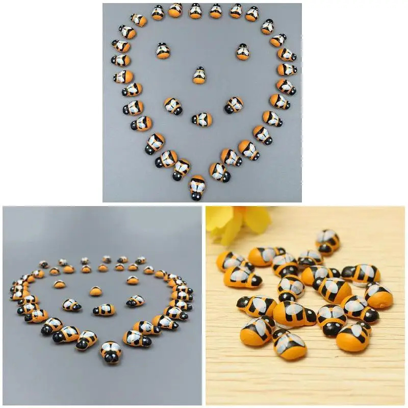 Высокое 100 шт 3D деревянные наклейки мини &quotПчела&quot стенка холодильника