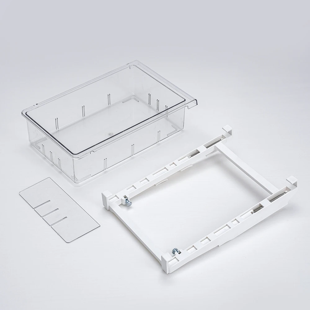 

1/4/8 Grid Spacer Layer Food Storage Box Refrigerator Drawer For Pantry Freezer Adjustable Fridge Storage Bin Containers