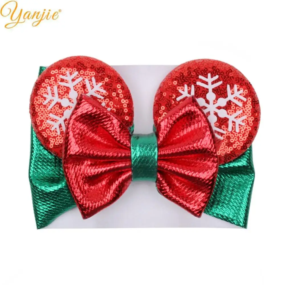 Тюрбан с ушками мыши для фестиваля повязка на голову маленьких девочек банты