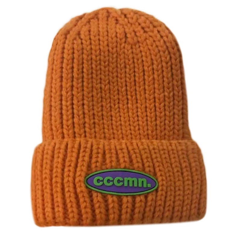 

Men's and women's autumn and winter letters knitted toe cap cold hat
