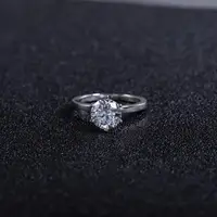 GEM'S BALLET 925 Sterling Silver Fine Jewelry Six Prongs 2.0Ct 8mm EF Color Moissanite Solitaire Engagement Rings For Women 3