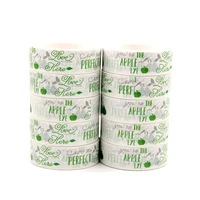 10pcslot 15mm10m perfect green pear apples eyes washi stickers masking tapes decorative diy stationery office supplies