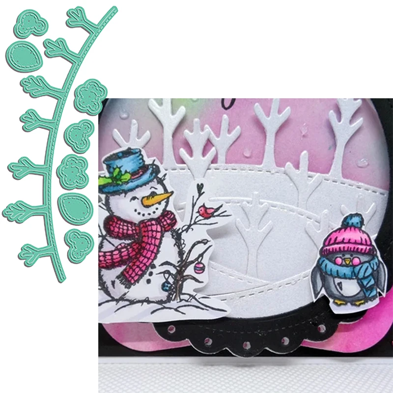 Металлические Вырубные штампы с изображением милых деревьев вырубки для