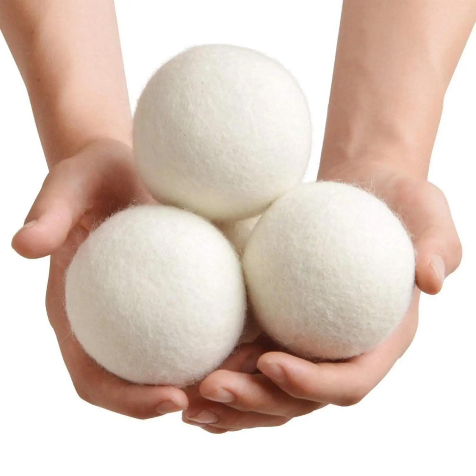 

6PCS Wool Dryer Balls Fabric Virgin Reusable Softener Laundry 6cm Dry Kit Ball Practical Home Washing Balls Wool Dryer Balls