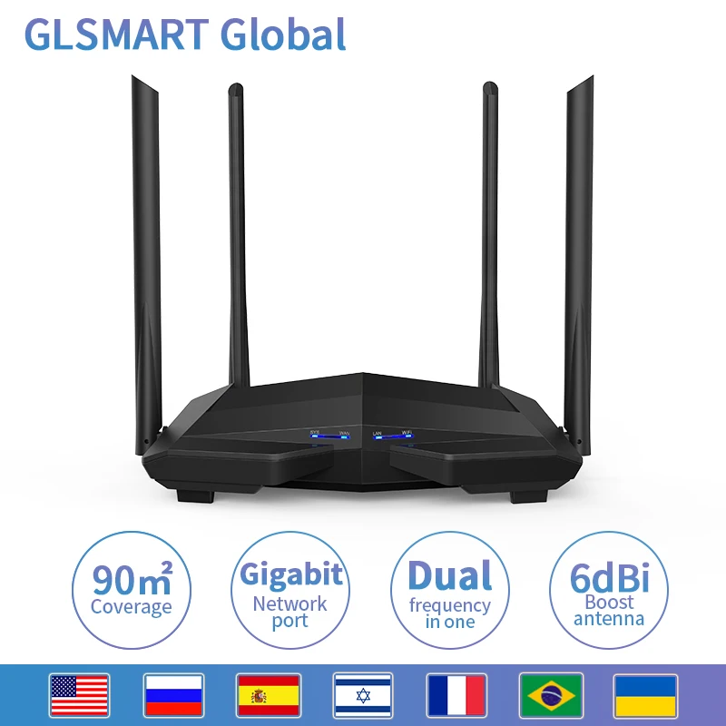 Беспроводной Wi-Fi роутер AC1200M GLC10 с домашним покрытием 2 4 ГГц/5 0 ГГц двухдиапазонный