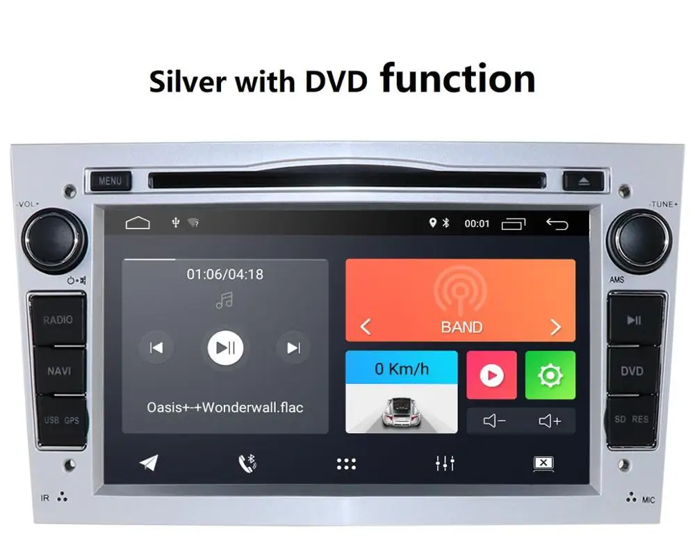 2G ram Android 9,0 автомобильный DVD для Opel Vectra Antara Zefira Corsa Марка Meriva Astra 4 ядра радио gps мультимедийный плеер головное устройство DAB SWC - Цвет: silver with DVD
