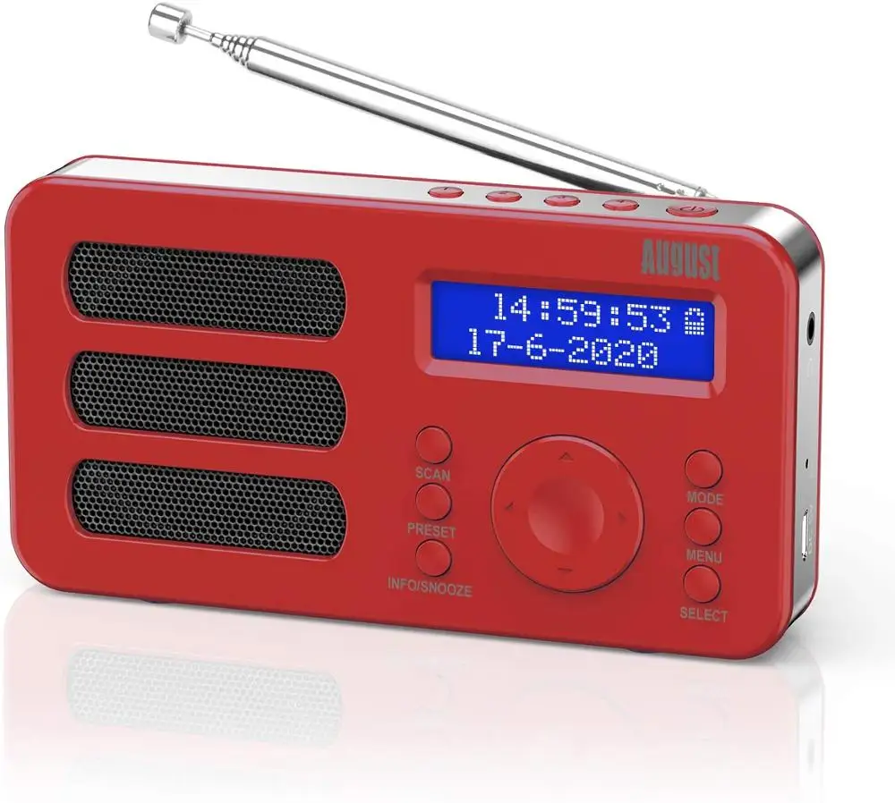 Портативное цифровое радио August MB225 DAB/DAB +/FM RDS функция двойная сигнализация