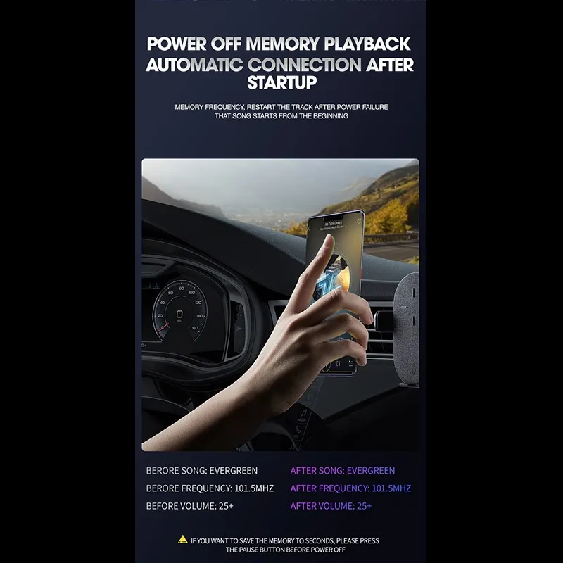 Автомобильное зарядное устройство с 2 USB-портами и светодиодный-трансмиттером 12-24