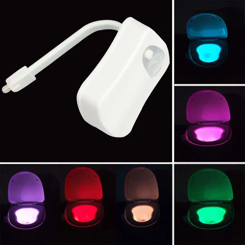 

4 Smart Bad wc licht WC LED closes Bewegung Aktiviert Sitz PIR Sensor auto Lampe Aktiviert sockel 8 farbe