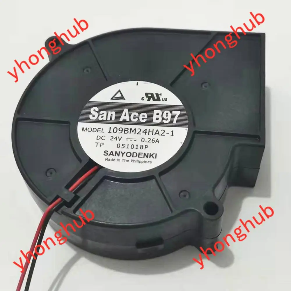 Вентилятор охлаждения сервера SANYO DENKI 109BM24HA2 1 DC 24 В 0 26 а 97x97x33 мм|blower fan|server fandc blower fan |