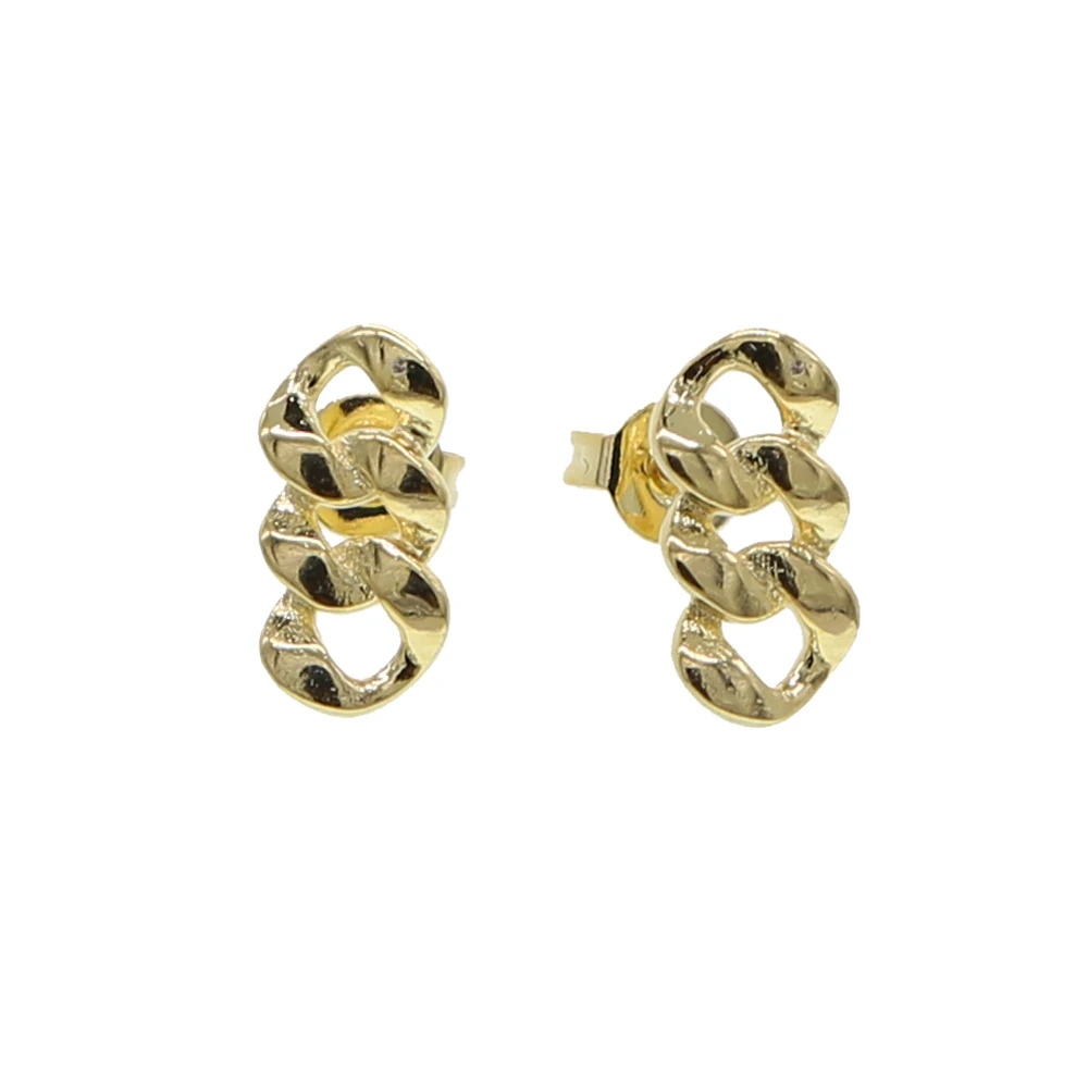 unique Gold color miami cuban link chain Drop Earrings for Women fashion Collar Statement Punk classic Modern Earring Jewelry | Украшения и