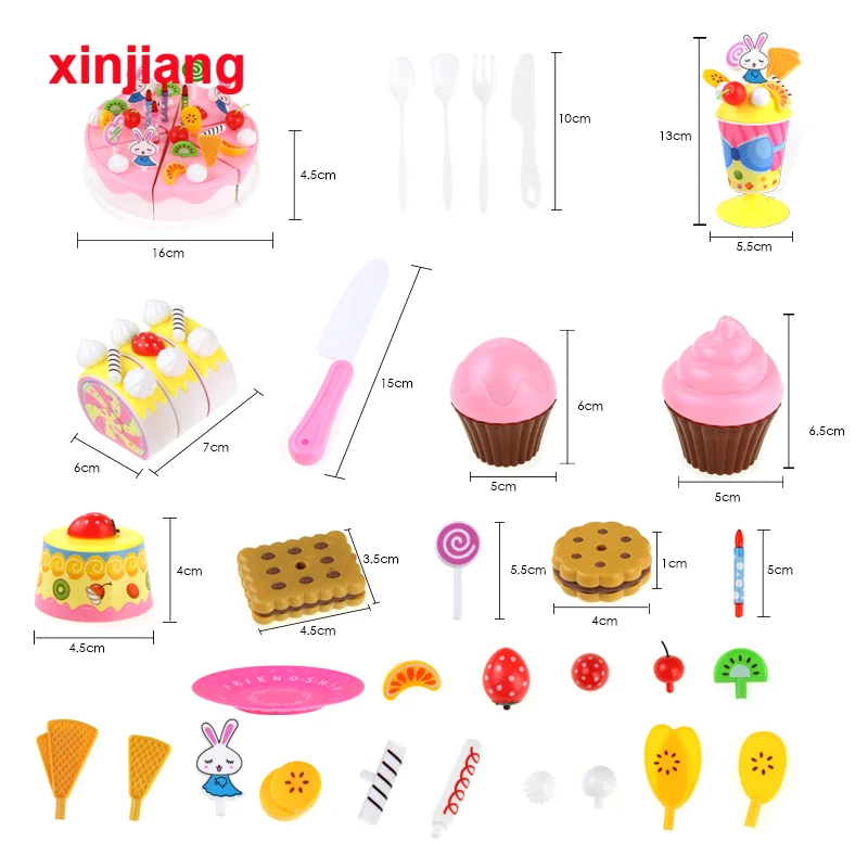 70 шт. набор игрушек для вырезания торта на день рождения сделай сам ролевая игра