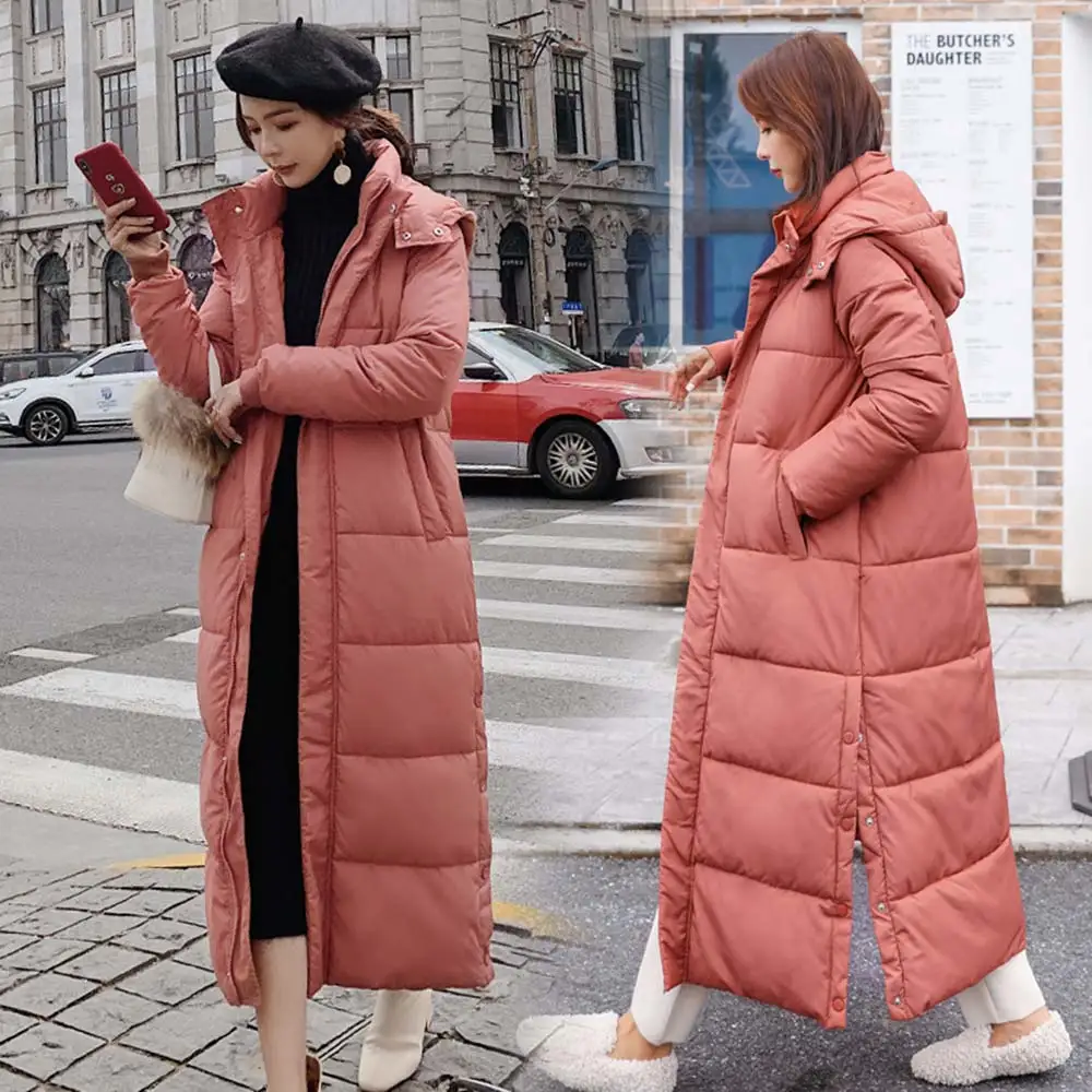 

Vielleicht 2020 New Winter Women Jacket X-long Hooded Cotton Padded Female Winter Coat Womens Clothing High Quality Warm Parkas