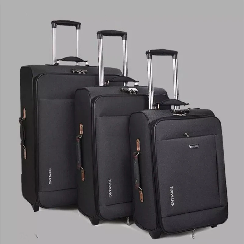 New oxford rolling luggage large capacity business travel suitcase trolley box men women boarding valise bag 20